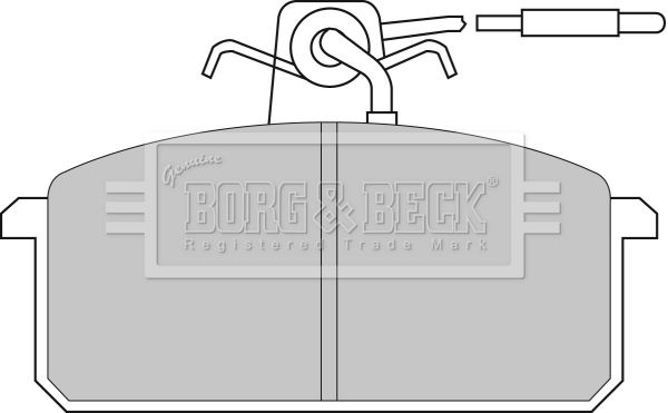 BORG & BECK Комплект тормозных колодок, дисковый тормоз BBP1317